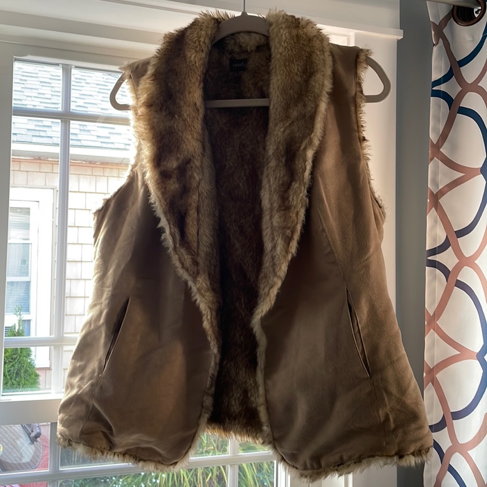 Faux fur vest